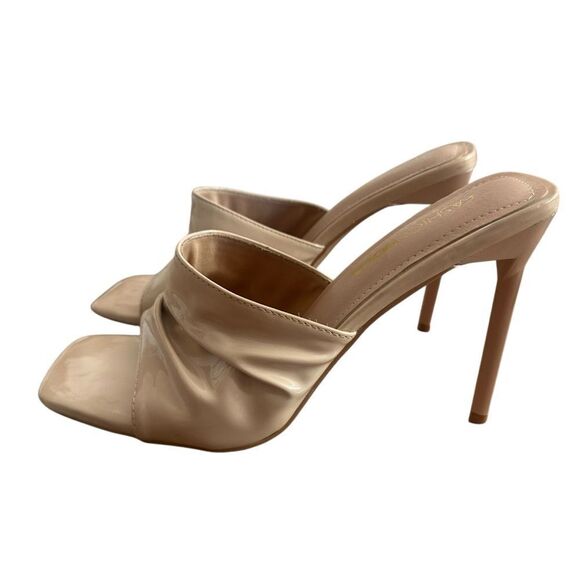 Fashion Nova Amala Patent Cinched Toe Slip On Heels Size 8.5 - Picture 3 of 16